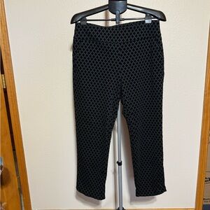 Crown & Ivy Black Patterned Pants